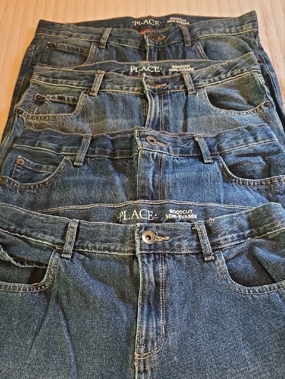 ⭐️Bundle⭐️ Children's Place Boys Bootcut Jeans - Blue Denim Mix, Size 16
